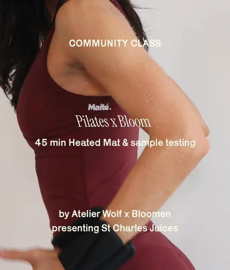 Community Class Heated Pilates x Bloom @ Maité 1040.