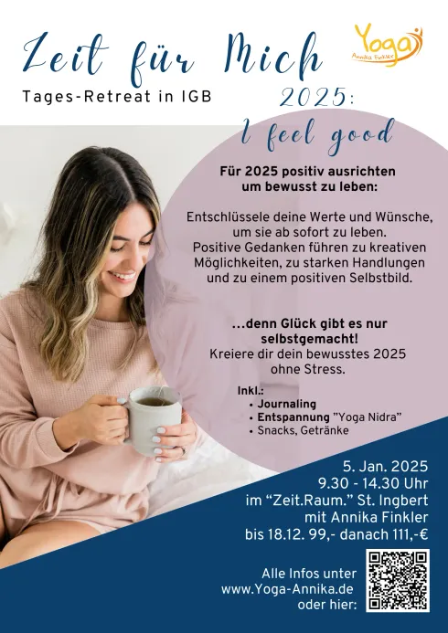 Tages-Retreat „2025: I feel good!“ inkl. Yoga nidra @ Yoga-Kurse Annika Finkler