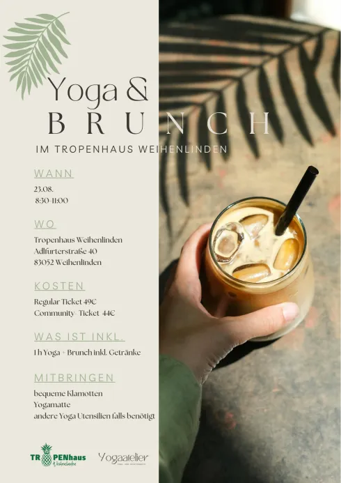 Yoga & Brunch im Tropenhaus @ Yogaatelier Rosenheim
