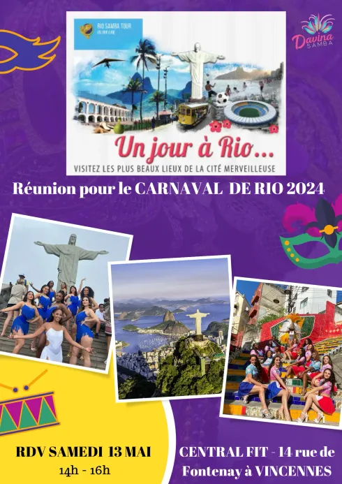 Réunion d'information Carnaval de Rio Samba Tour 2024 @ Ecole Davina Samba