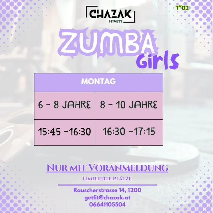 Zumba Kids! 8 - 10 @ Chazak Fitness