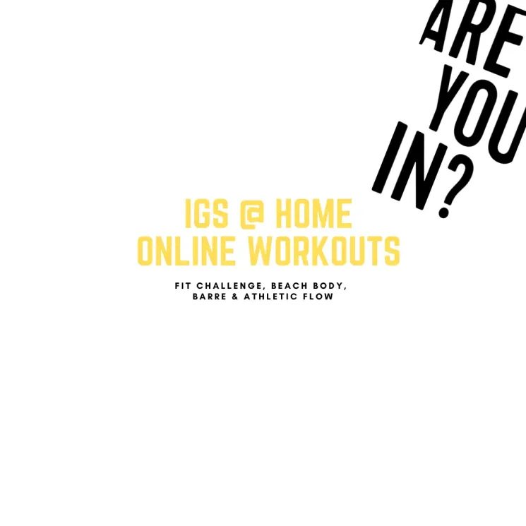 Fit Challenge ONLINE WORKOUT @ In Good Shape
