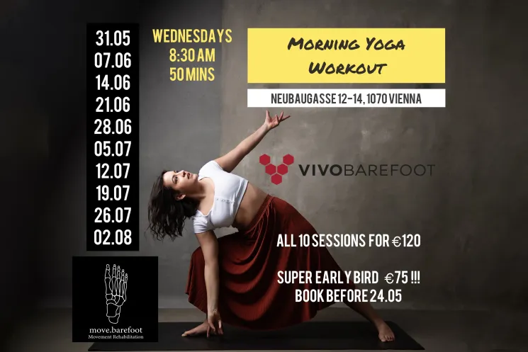 Morning Yoga Workout  at VIVObarefoot Store, 1070 Vienna, Neubaugasse 12-14 @ Yoga with Yordanka