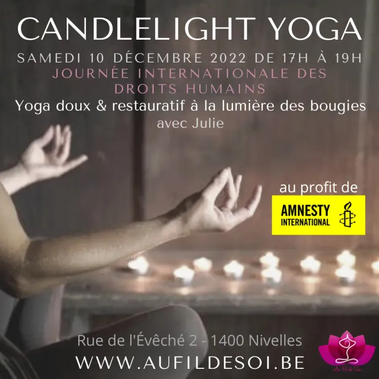 Candlelight Yoga pour Amnesty @ Au Fil de Soi ASBL