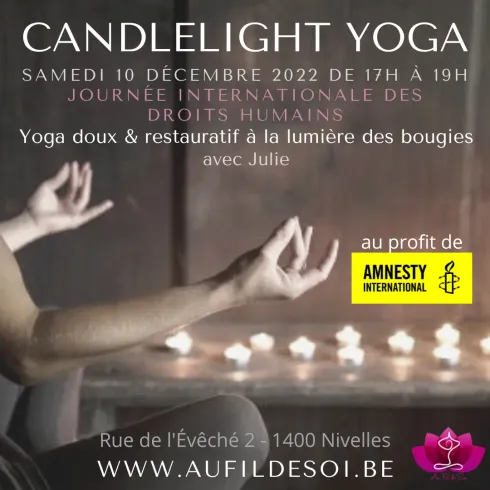 Candlelight Yoga pour Amnesty @ Au Fil de Soi ASBL