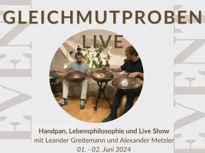 Handpan, Lebensphilosophie und Live Show mit Leander Greitemann und Alexander Metzler @ Namotoyoga