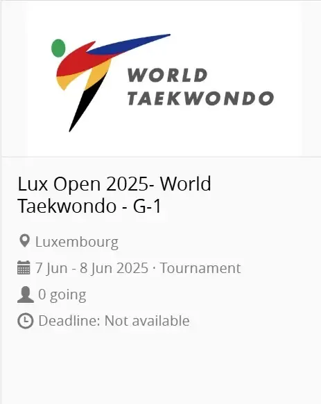 Lux Open - LUXEMBOURG (LUX) (G1) - EL @ Sonbae Taekwondo Academy