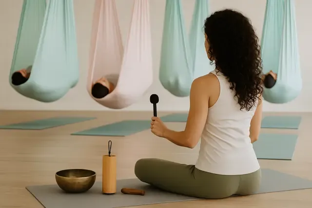 Aerial Yin Yoga mit Soundbath @ Yogafusion