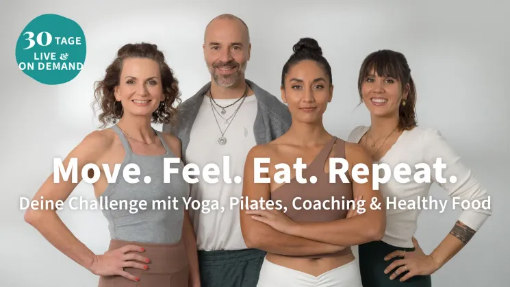 Move.Feel.Eat.Repeat.  Deine 30 Tage Challenge 2025 @ YogaEasy - Dein Online-Yogastudio