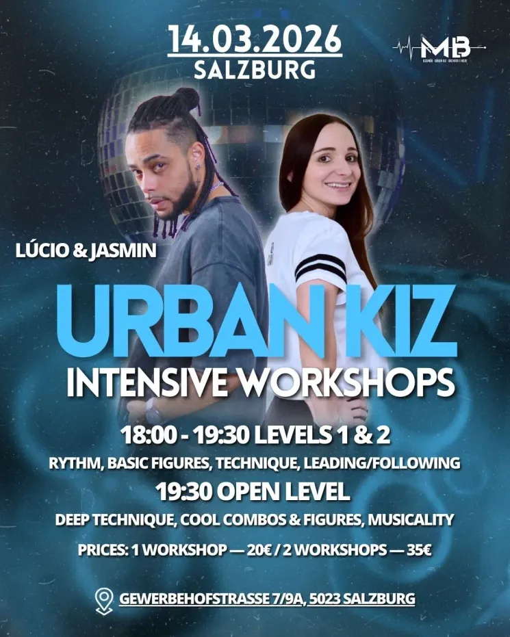 URBAN KIZ WS SALZBURG - LÚCIO & JASMIN @ MOTION BEATS - Kizomba, Urban Kiz, Bachata and More