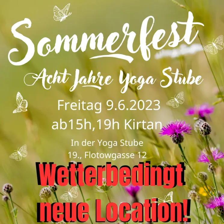 Sommerfest @ Yoga Stube Vienna, Raum fuer Training und Gesundheit