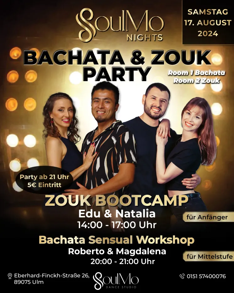 Zouk Bootcamp & SoulMo Nights| Bachata & Zouk Party @ SoulMo Dance Studio