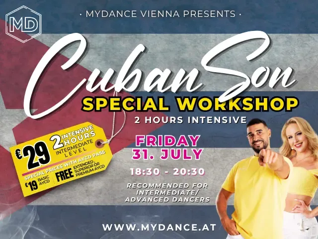 CUBAN SON SPECIAL WORKSHOP with Sergio & Beige @ MYDANCE VIENNA