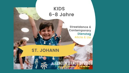 KIDS St. Johann, Streetdance & Contemporary für 6-8-Jährige mit Alicia & Lia, 12 EH, Wintersemester @ London Dance Studios