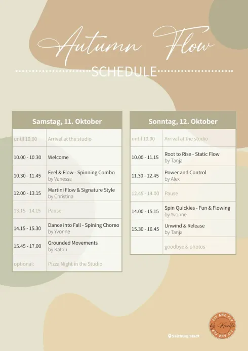 Autumn Flow - Pole Camp @ Fit & Fly by Marita