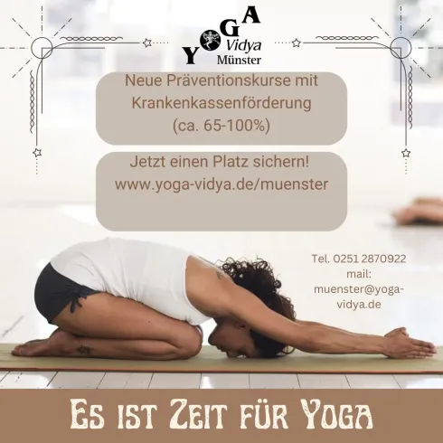 Hatha-Yoga Präventionskurs für Wiedereinsteiger/Übende mit Vorkenntnissen @ Yoga Vidya Münster