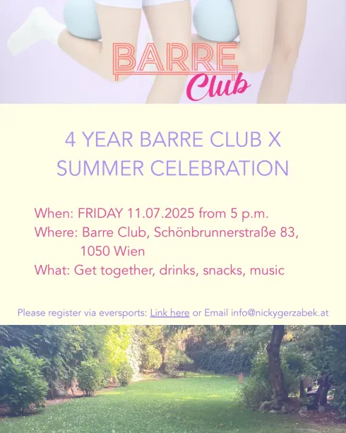 4 YEAR BARRE CLUB X SUMMER CELEBRATION @ Barre Club