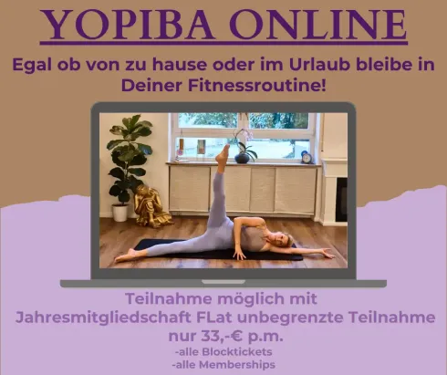 ONLINE Yogilates  @ YoPiBa Yoga, Pilates, Barre-Studio