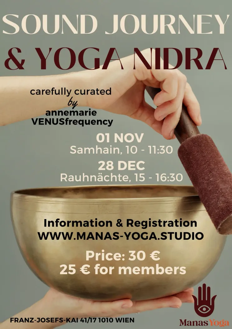 SOUND Journey & Yoga NIDRA @ Manas Yoga Studio @ Annemarie VENUSfrequency