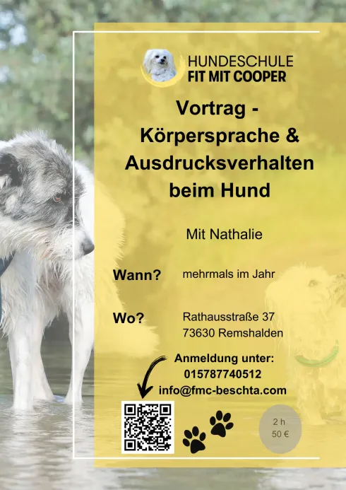 Live-Vortrag: Ausdrucksverhalten & Körpersprache @ Hundeschule Fit mit Cooper