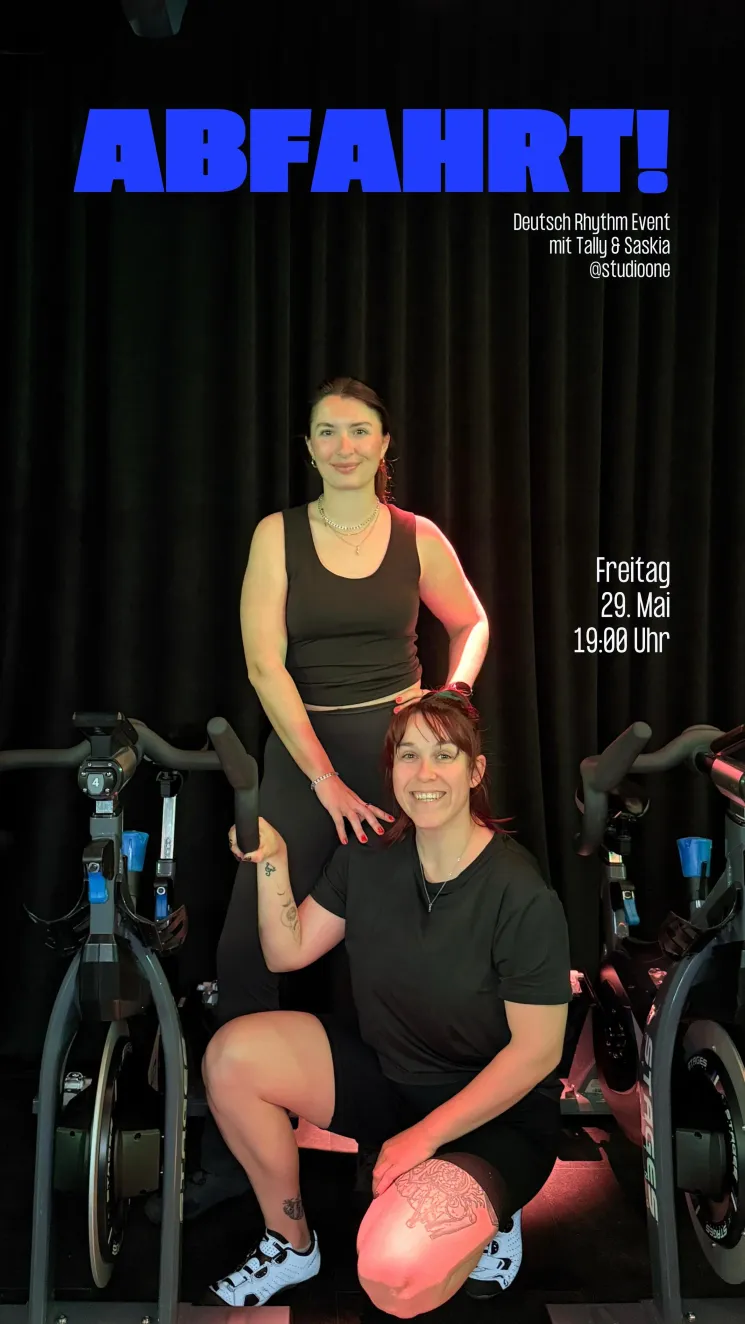 💙 ABFAHRT! 🚴♀️🎶 @ One-Cycling AG - Studio One