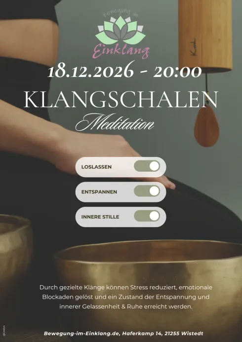 Klangschalen Meditation @ Bewegung im Einklang | online & in Wistedt