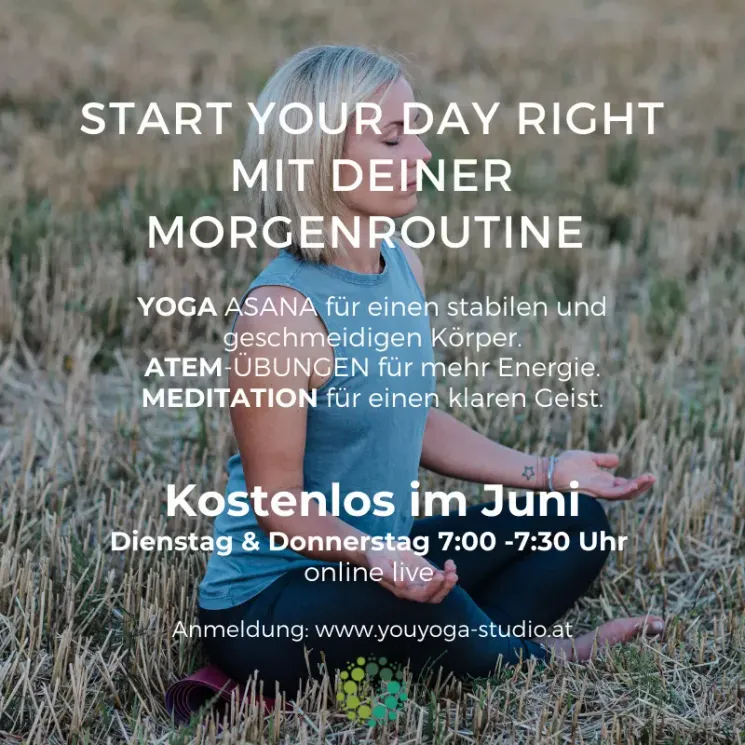 Morgen Routine online - kostenlos im Juni @ You Yoga Studio