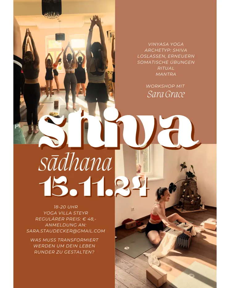 🌟 Shiva Sadhana 🌟 mit Sara Grace @ Yoga Villa Steyr