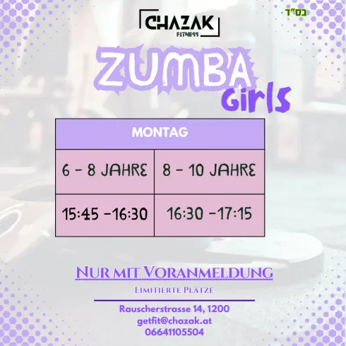 Zumba Kids! 6 - 8 @ Chazak Fitness