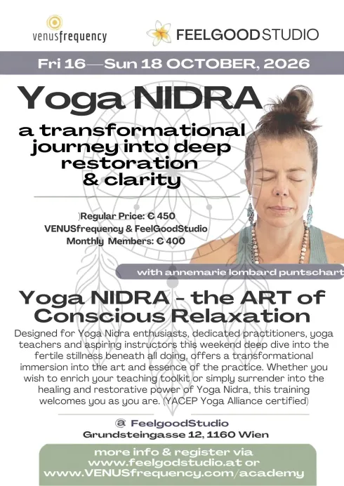 Yoga NIDRA - a transformational journey into deep restoration & clarity | 30 hr TT @ Annemarie Lombard Puntschart | VENUSfrequency - the SOUL ARTist WAY