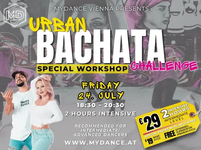 URBAN BACHATA CHALLENGE SPECIAL WORKSHOP with Sergio & Beige @ MYDANCE VIENNA