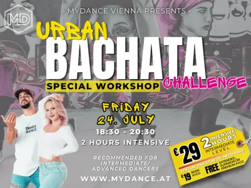 URBAN BACHATA CHALLENGE SPECIAL WORKSHOP with Sergio & Beige @ MYDANCE VIENNA
