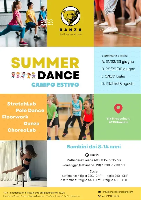Summer dance - 1° Campo estivo  - bambini dai 8-14 anni @ Danza dell’ orso d’ oro