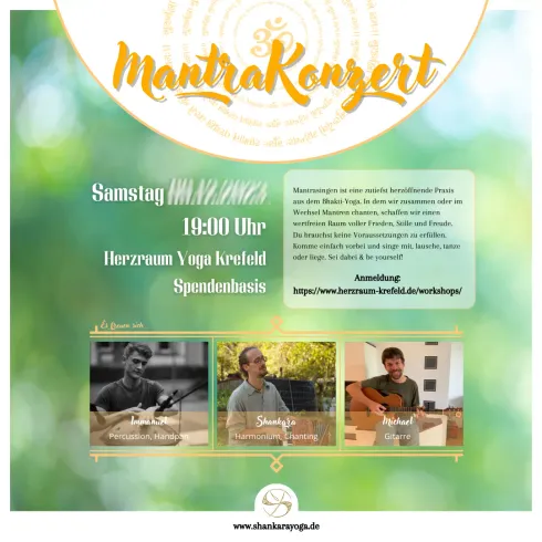 Mantra-Konzert (auf Spendenbasis) @ Herzraum Yoga Krefeld & Krefeld Läuft