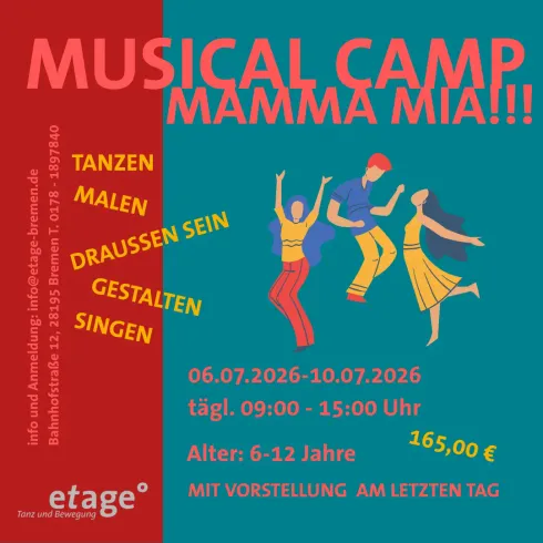 Musical Camp MAMMA MIA!!! @ etage° Tanz und Bewegung