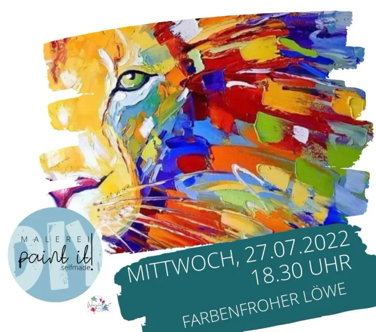 Kreativ Abend Paint it - Farbenfroher Löwe @ MOVEMENT   Functional Area I Das Bewegte Restaurant & Café I Veranstaltungshaus