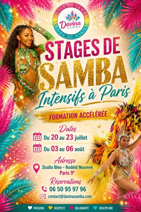 Stage Eté 2026 - Semaine 1 - Bases & Découverte : Thème Pas essentiels @ Ecole Davina Samba