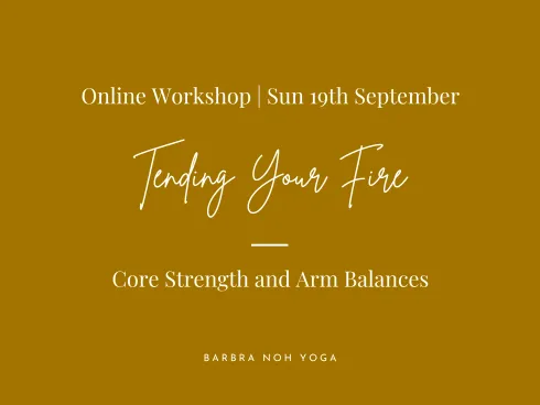 Tending Your Fire: Core Strength and Arm Balances  @ Barbra Noh Yoga