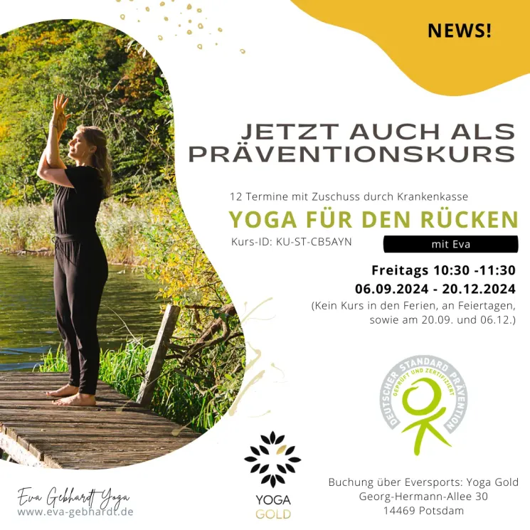 Präventionskurs - Yoga für den Rücken @ Yoga Gold