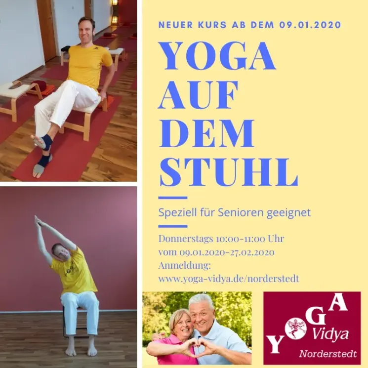 Hatha Yoga für Senioren mit dem Stuhl Donnerstag 10:00 Uhr 05.03.2020 bis 30.04.2020 @ Sangha Yoga Norderstedt