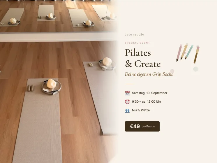 Pilates & Create — Deine eigenen Grip Socks @ cøre studio