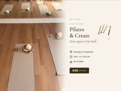Pilates & Create — Deine eigenen Grip Socks @ cøre studio
