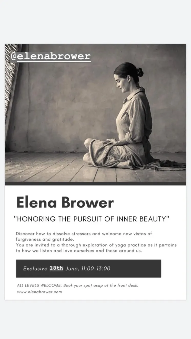 Elena Brower "Honoring the pursuit of inner beauty" @ Body Concept Online & On-Demand