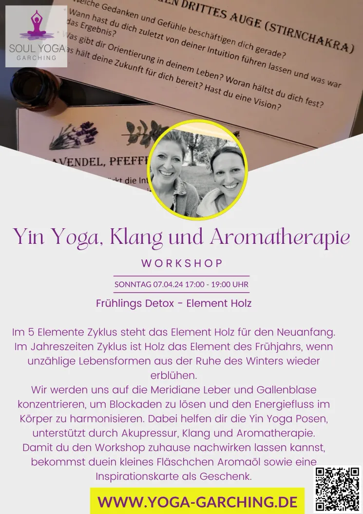 Yin Yoga, Aromatherapie und Klang - Element Holz - Detox im Frühling @ Soul Yoga Garching