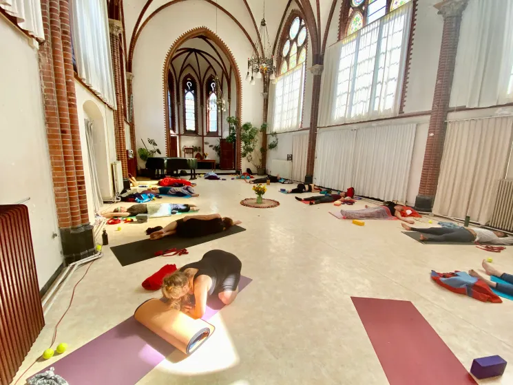 "Yoga XL in the chapel @ Jacqui Sunshine - Yoga and other soulful practices