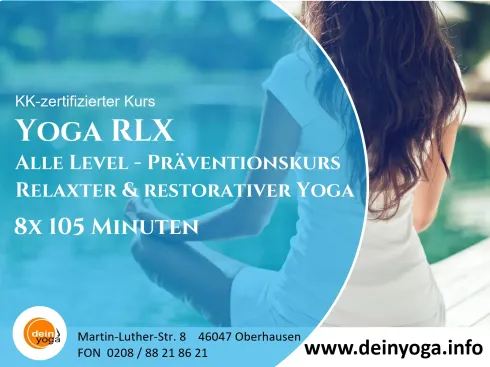 Präventionskurs "Yoga RLX" Oktober 24 - Entspannung pur für alle Level @ deinyoga oberhausen