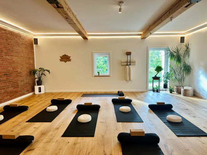Yoga am Rhin
