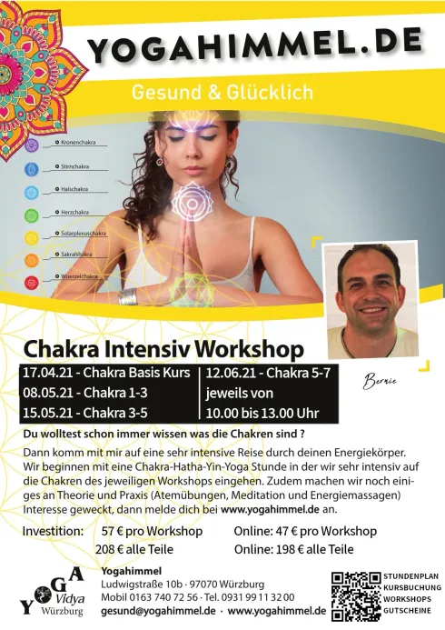 Chakra Intensiv Workshop mit Bernie Chakra 5 - 7 @ Yogahimmel