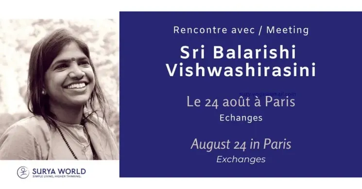 Rencontre avec Sri Balarishi Vishwashirasini @ Surya Paris