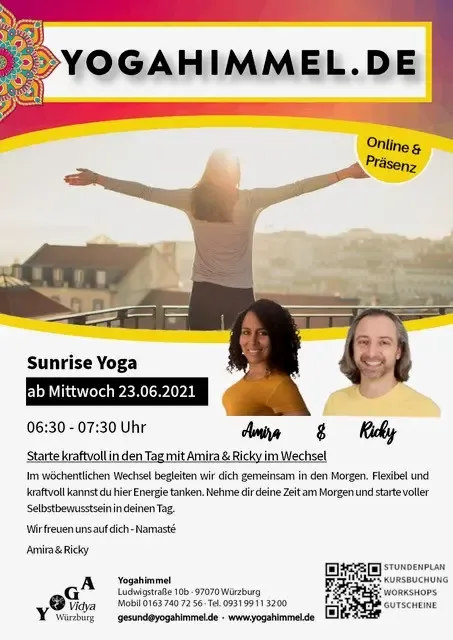 YOGA Online "Sunrise Yoga" im Wechsel mit Amira & Ricky @ Yogahimmel